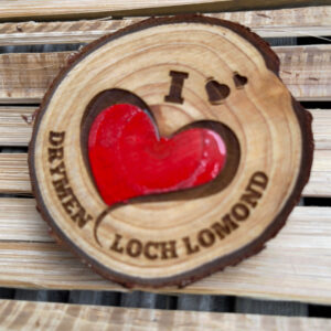 'Love Drymen' wooden fridge magnet