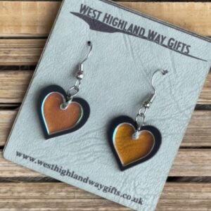 Acrylic heart heart earrings